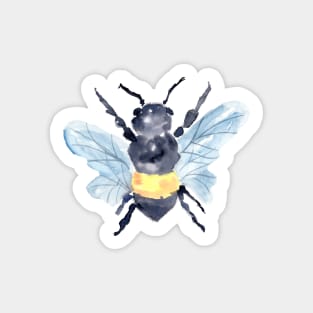 Watercolor Bee Pollinators with florals Sticker